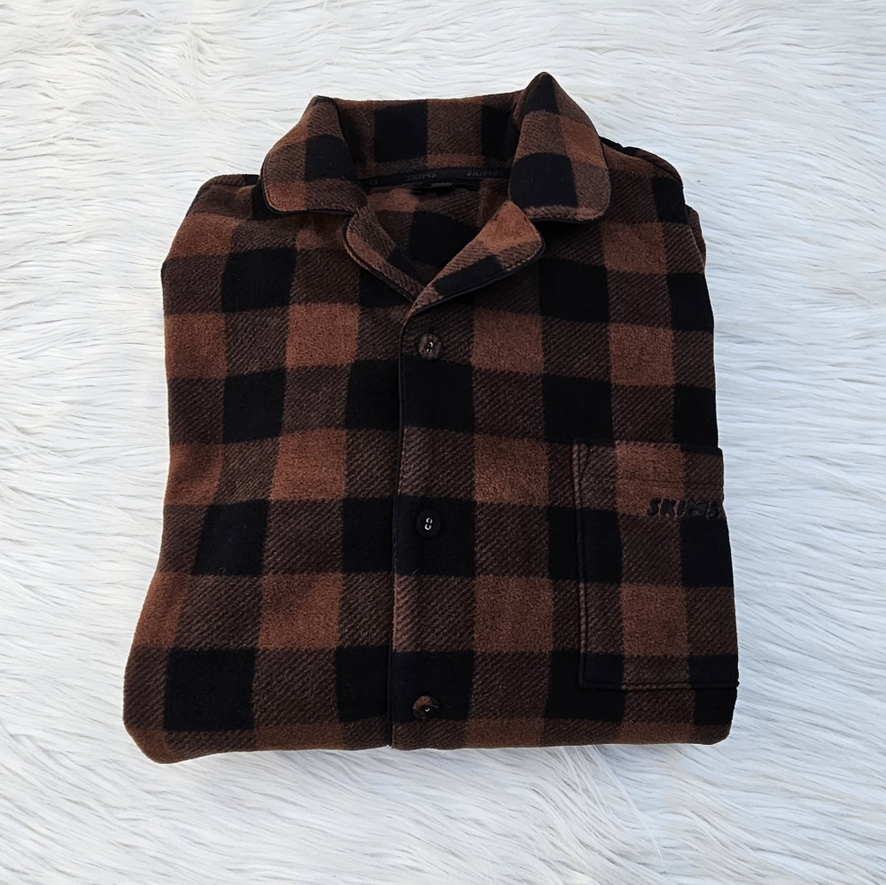 SKIMS Plaid Flannel Pajama Top